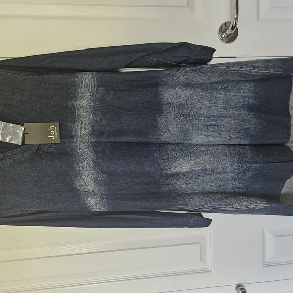 Blue DENIM Dress Asymetrical, with Long Sleeves - Picture 1 of 1